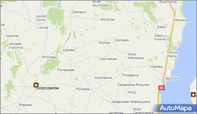 mapa Czerniaków, Czerniaków na mapie Targeo