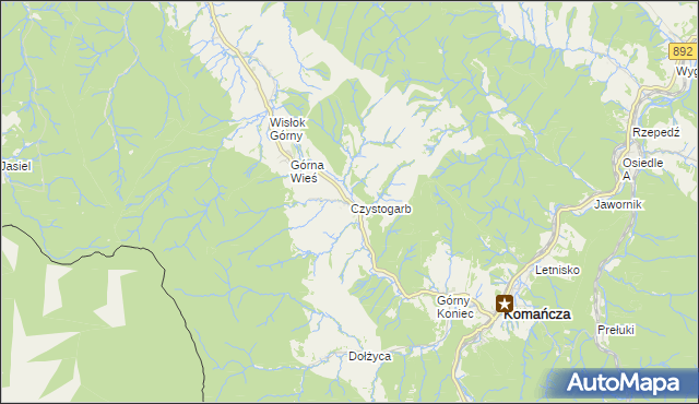 mapa Czystogarb, Czystogarb na mapie Targeo