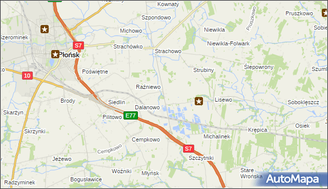 mapa Dalanówek, Dalanówek na mapie Targeo