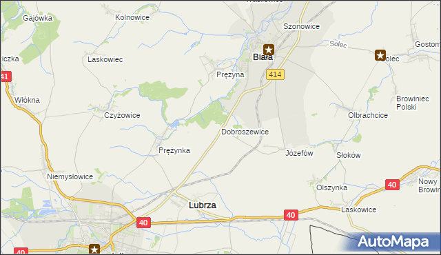 mapa Dobroszewice, Dobroszewice na mapie Targeo