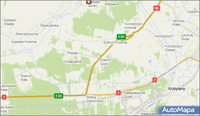 mapa Dobryń Duży, Dobryń Duży na mapie Targeo