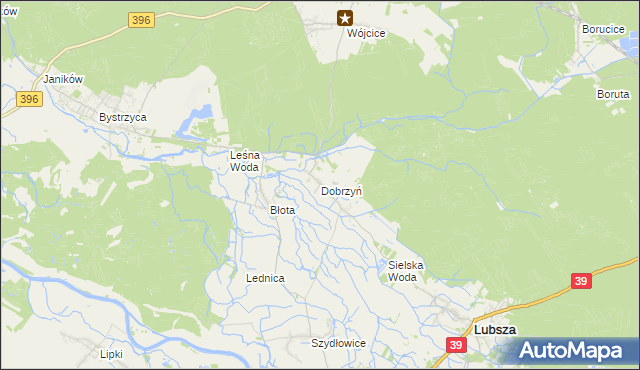 mapa Dobrzyń gmina Lubsza, Dobrzyń gmina Lubsza na mapie Targeo