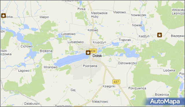 mapa Dolsk powiat śremski, Dolsk powiat śremski na mapie Targeo