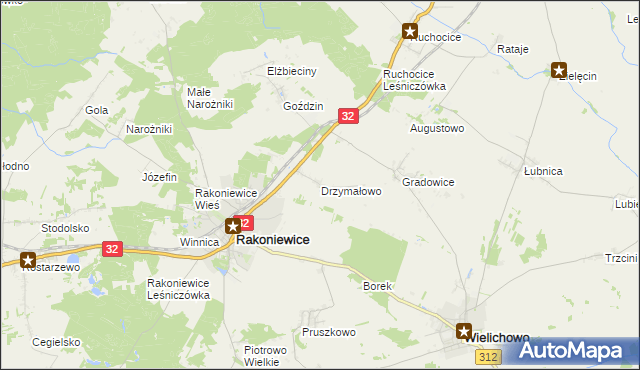 mapa Drzymałowo, Drzymałowo na mapie Targeo