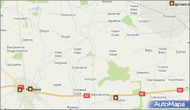 mapa Dzierzbice Osada, Dzierzbice Osada na mapie Targeo