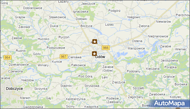 mapa Gdów, Gdów na mapie Targeo