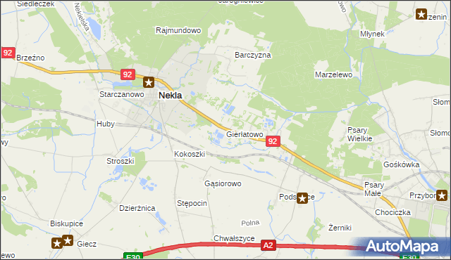 mapa Gierłatowo, Gierłatowo na mapie Targeo