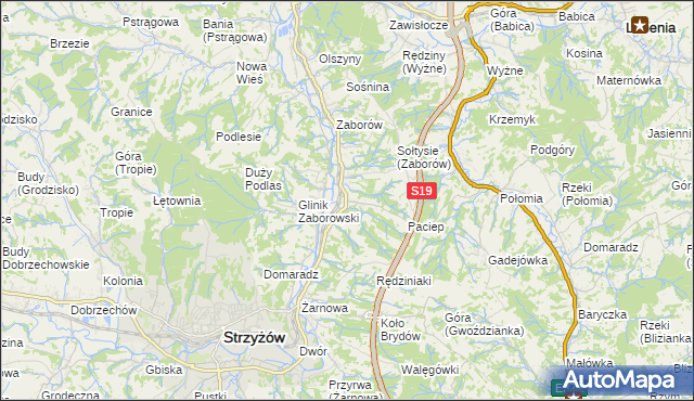 mapa Glinik Charzewski, Glinik Charzewski na mapie Targeo