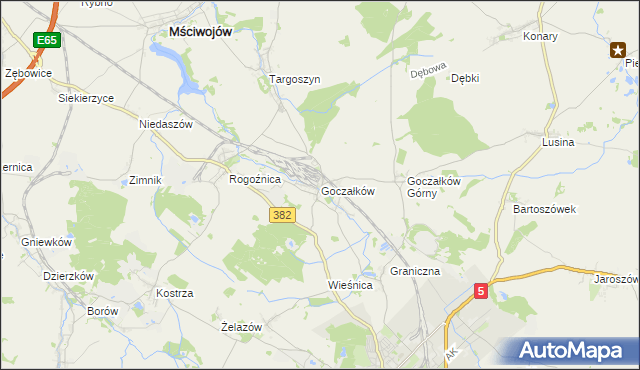 mapa Goczałków, Goczałków na mapie Targeo