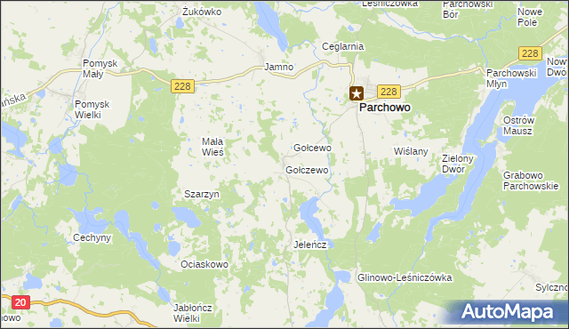 mapa Gołczewo, Gołczewo na mapie Targeo