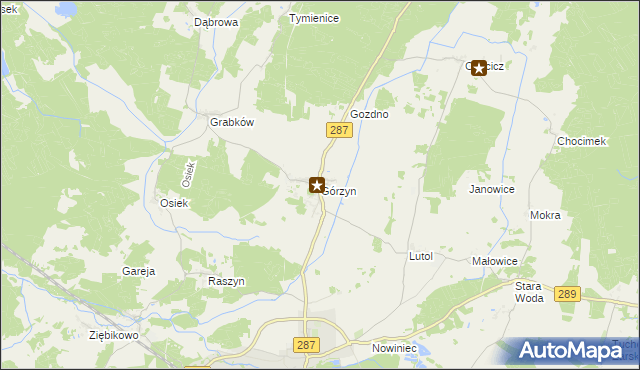 mapa Górzyn gmina Lubsko, Górzyn gmina Lubsko na mapie Targeo