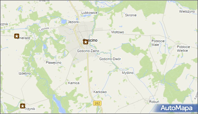 mapa Gościno-Dwór, Gościno-Dwór na mapie Targeo
