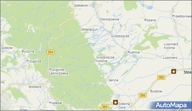 mapa Grodziszcze Kolonia, Grodziszcze Kolonia na mapie Targeo