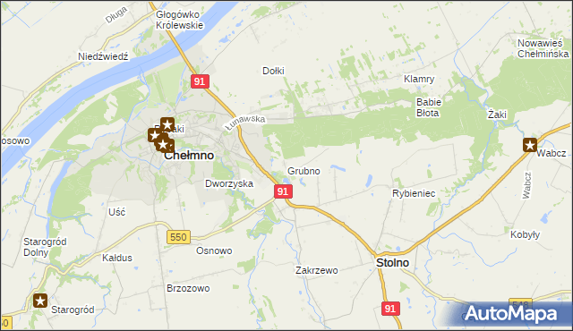 mapa Grubno, Grubno na mapie Targeo