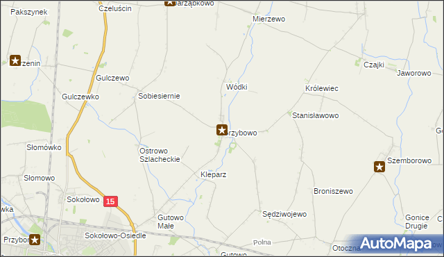 mapa Grzybowo gmina Września, Grzybowo gmina Września na mapie Targeo