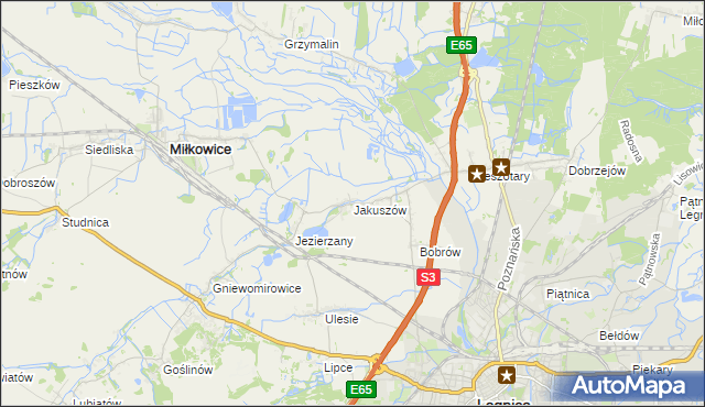 mapa Jakuszów, Jakuszów na mapie Targeo