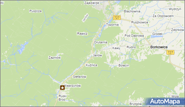 mapa Janów gmina Przysucha, Janów gmina Przysucha na mapie Targeo