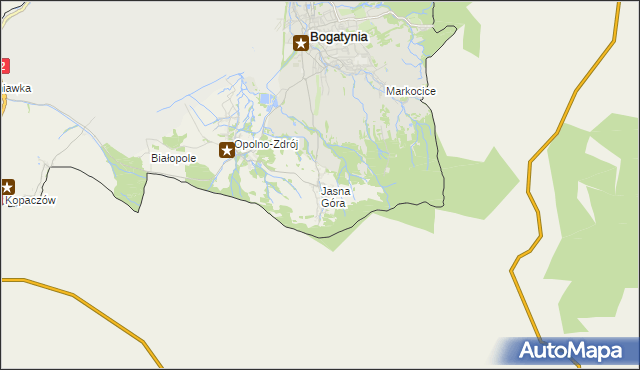 mapa Jasna Góra gmina Bogatynia, Jasna Góra gmina Bogatynia na mapie Targeo