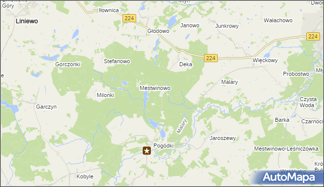 mapa Jastrzębce gmina Skarszewy, Jastrzębce gmina Skarszewy na mapie Targeo