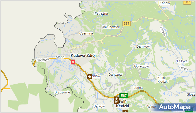 mapa Jerzykowice Wielkie, Jerzykowice Wielkie na mapie Targeo