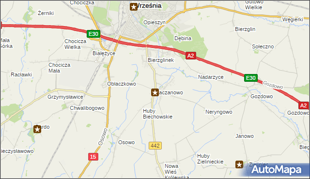 mapa Kaczanowo, Kaczanowo na mapie Targeo