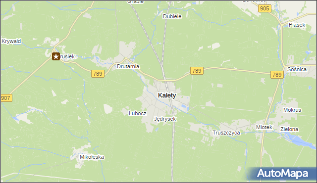 mapa Kalety powiat tarnogórski, Kalety powiat tarnogórski na mapie Targeo