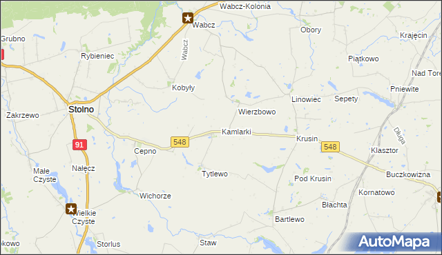 mapa Kamlarki, Kamlarki na mapie Targeo