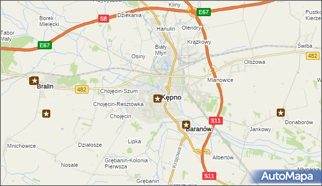 mapa Kępno, Kępno na mapie Targeo