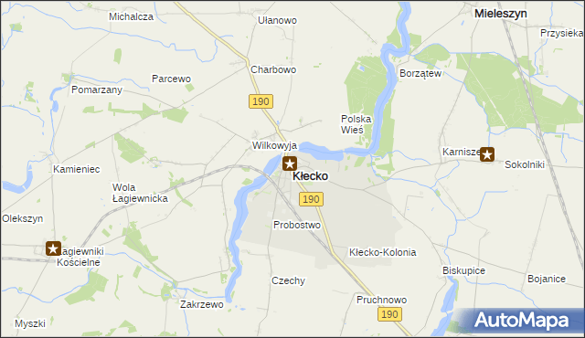 mapa Kłecko, Kłecko na mapie Targeo