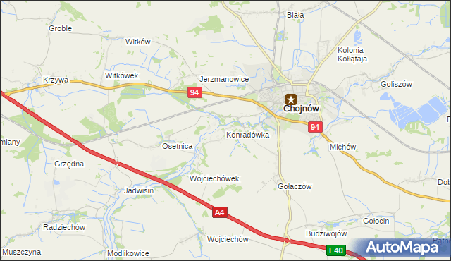 mapa Konradówka, Konradówka na mapie Targeo