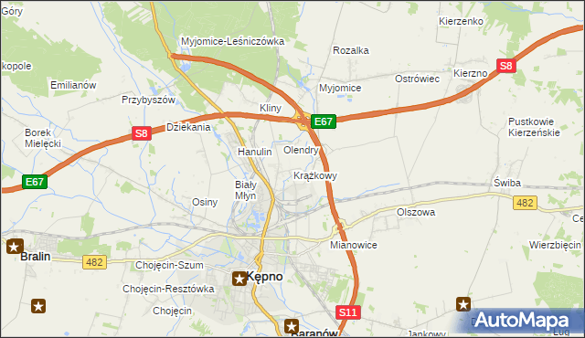 mapa Krążkowy, Krążkowy na mapie Targeo