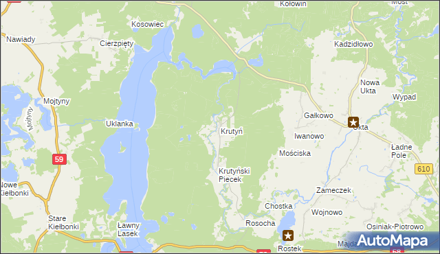 mapa Krutyń, Krutyń na mapie Targeo