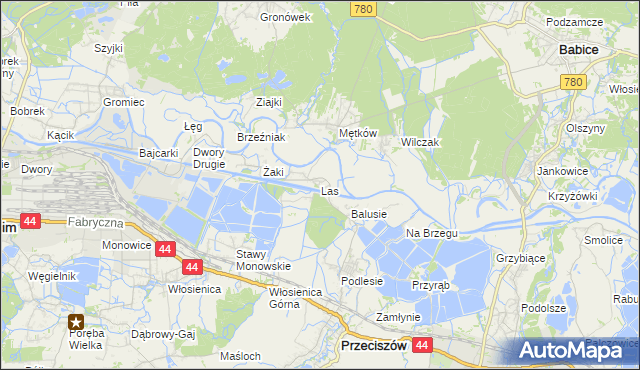 mapa Las gmina Przeciszów, Las gmina Przeciszów na mapie Targeo