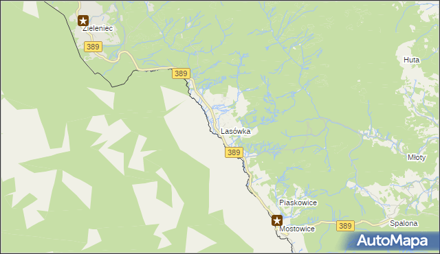 mapa Lasówka, Lasówka na mapie Targeo