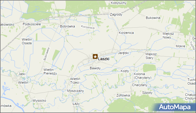 mapa Laszki powiat jarosławski, Laszki powiat jarosławski na mapie Targeo