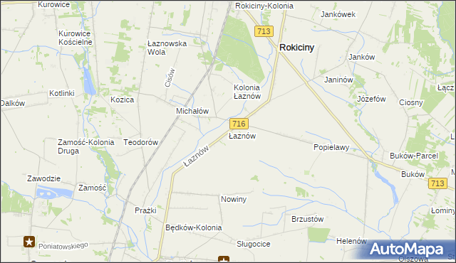 mapa Łaznów, Łaznów na mapie Targeo