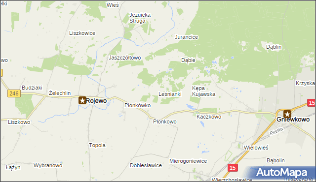 mapa Leśnianki, Leśnianki na mapie Targeo