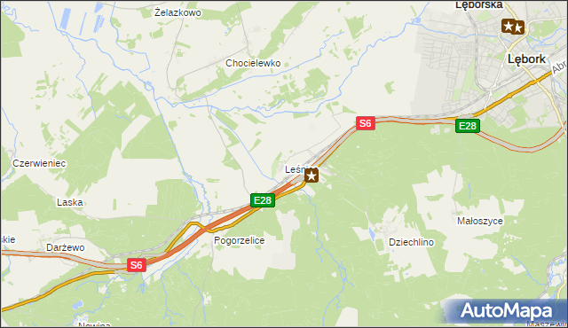 mapa Leśnice, Leśnice na mapie Targeo