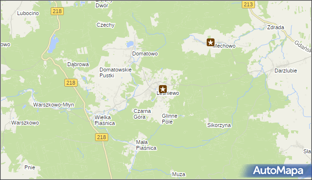 mapa Leśniewo gmina Puck, Leśniewo gmina Puck na mapie Targeo