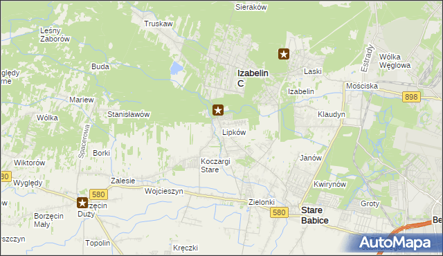 mapa Lipków, Lipków na mapie Targeo