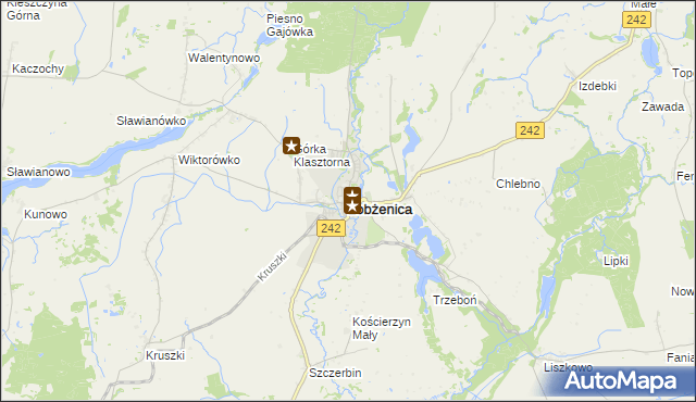 mapa Łobżenica, Łobżenica na mapie Targeo