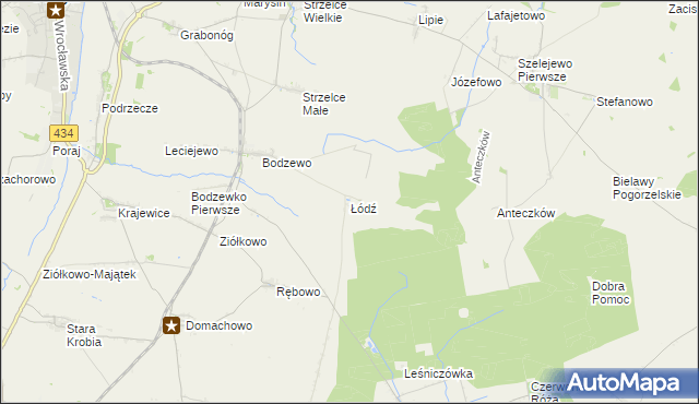 mapa Łódź gmina Piaski, Łódź gmina Piaski na mapie Targeo