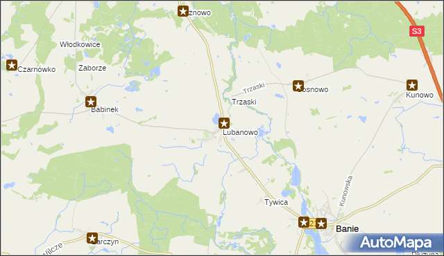 mapa Lubanowo, Lubanowo na mapie Targeo