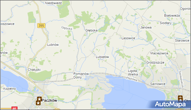 mapa Lubiatów gmina Otmuchów, Lubiatów gmina Otmuchów na mapie Targeo