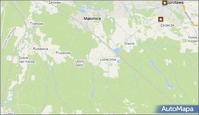 mapa Lubiechów, Lubiechów na mapie Targeo