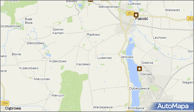 mapa Ludwiniec, Ludwiniec na mapie Targeo