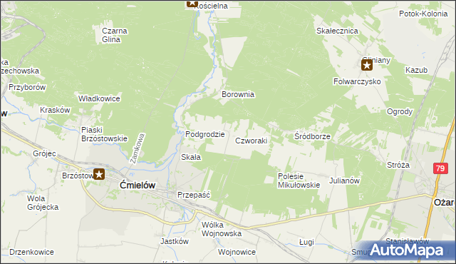 mapa Łysowody, Łysowody na mapie Targeo