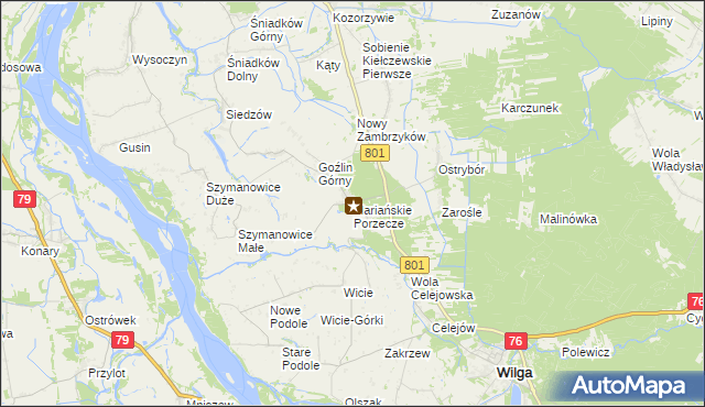 mapa Mariańskie Porzecze, Mariańskie Porzecze na mapie Targeo