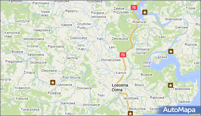 mapa Michalczowa, Michalczowa na mapie Targeo