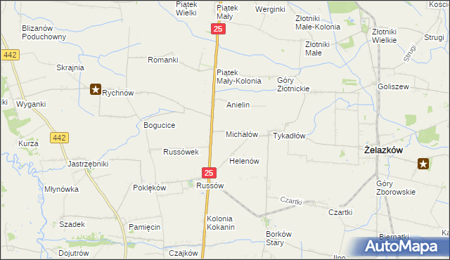 mapa Michałów gmina Żelazków, Michałów gmina Żelazków na mapie Targeo